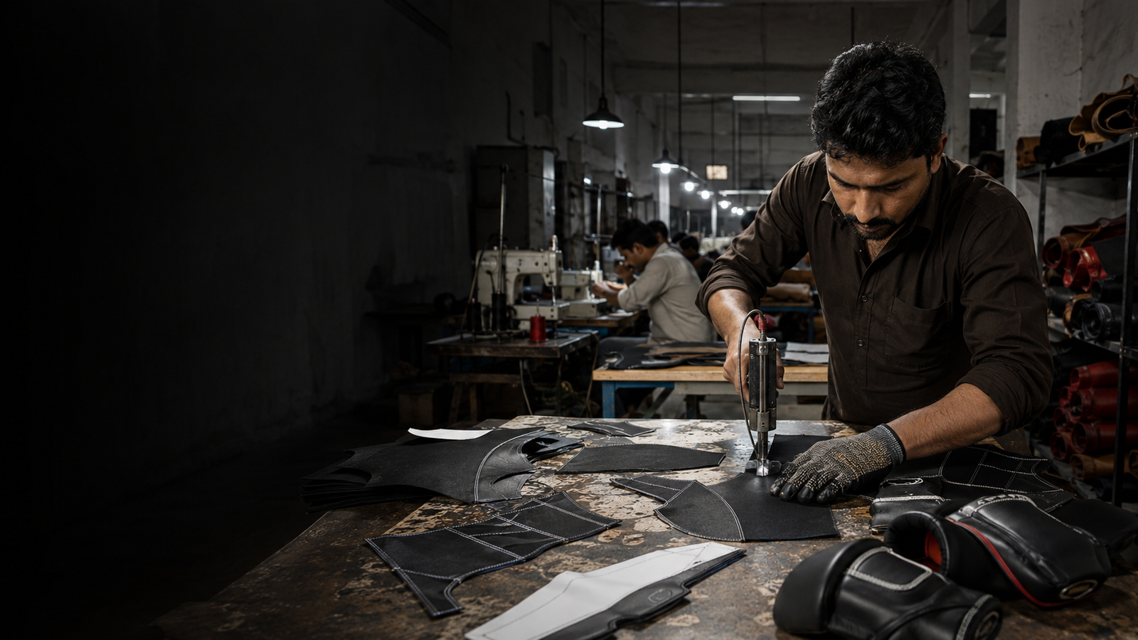 CMT combat sports equipment manufacturing process at Getling Sports